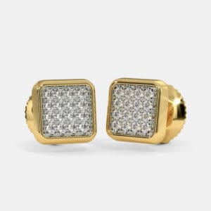 Yareli Pave Stud Diamond Earrings