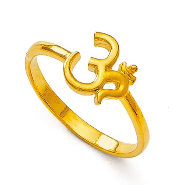 22Kt BIS Hallmark Divine Gold Om Ring