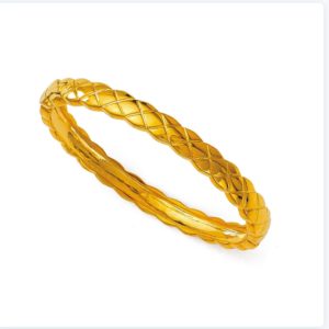 Texture Design Women Gold Bangle
