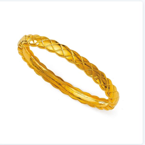 Texture Design Women Gold Bangle