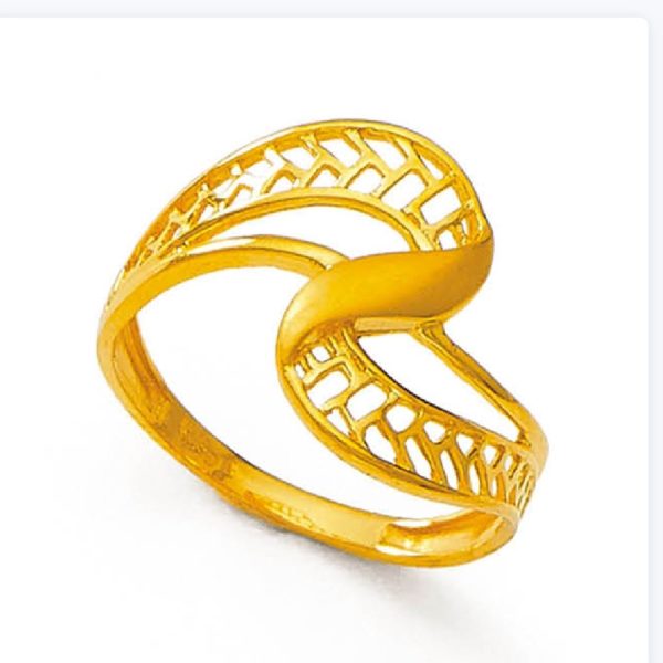 Ladder Cross Yellow Gold Ring