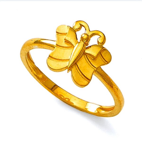 Butterfly Yellow Gold Ring