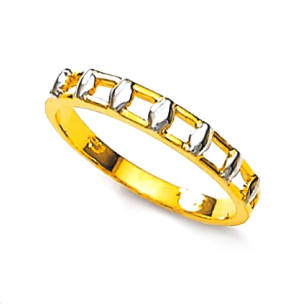 Tracky Yellow Gold Ring