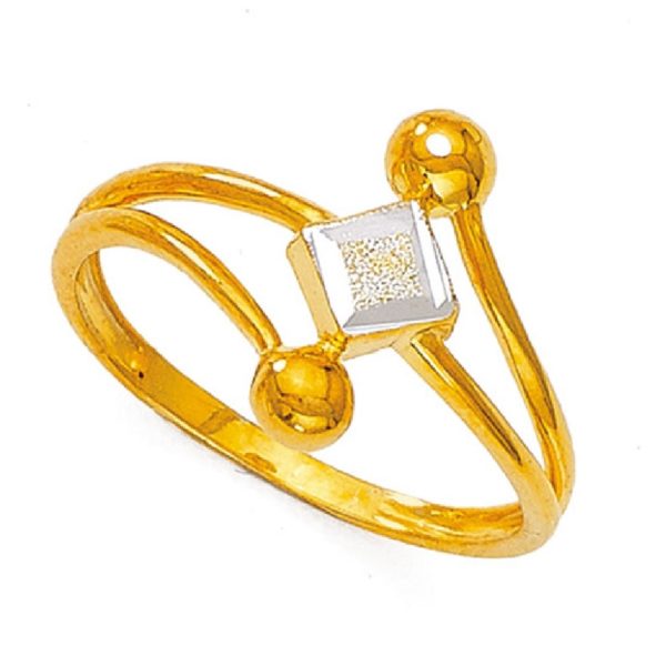 Twin Ball Gold Ring