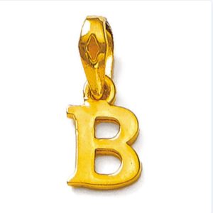 Initial B Gold Pendant