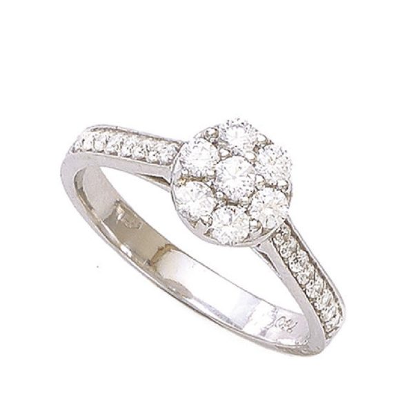 Bloom Stone White Gold Ring