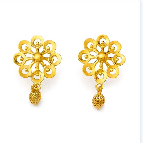 Circle Drop Gold Tops