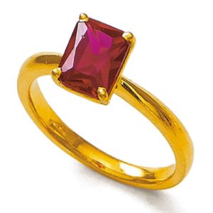 Deena Red Ruby Gold Ring