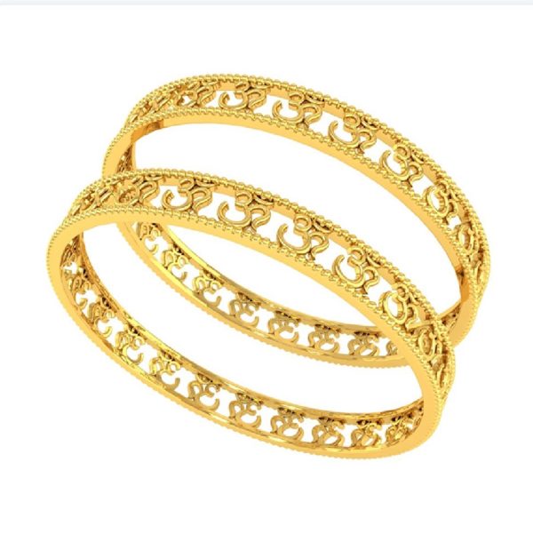 Divine Om Gold Bangles