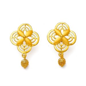 Floral Drop Gold Tops