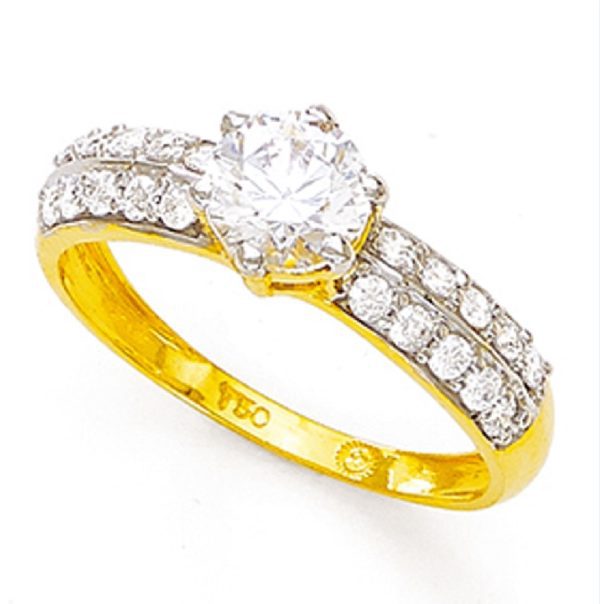 Frost On Gold Ring