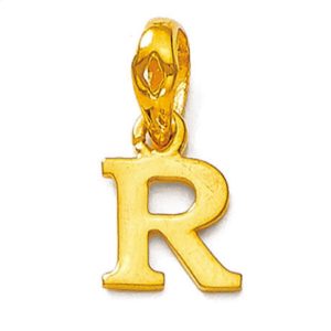 Initial R Gold Pendant