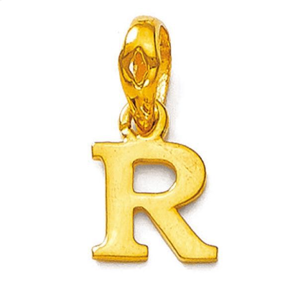 Initial R Gold Pendant
