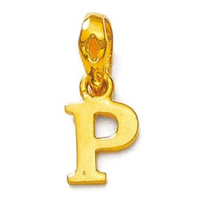 Initial P Gold Pendant