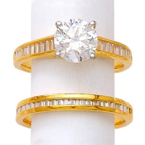 Lace Line Up Gold Ring