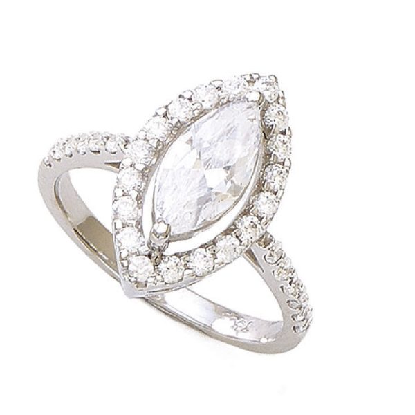 Lady White Gold Cast Ring