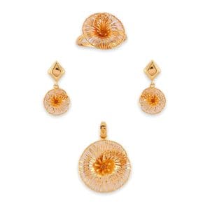 Modish Floral Pendant Set