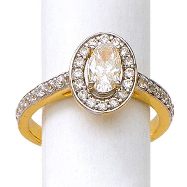 Peridot Oval Cut Stone Ring
