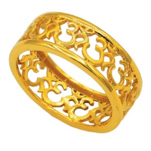 Sequai Yellow Gold Om Ring