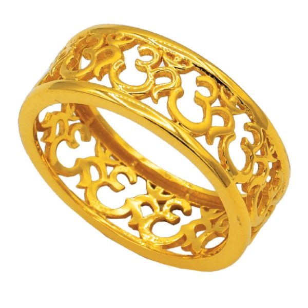 Sequai Yellow Gold Om Ring