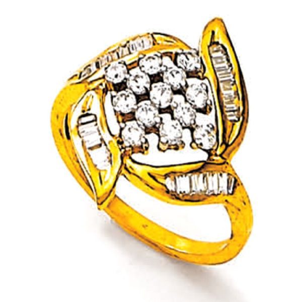 Sparkle Suave Gold Ring
