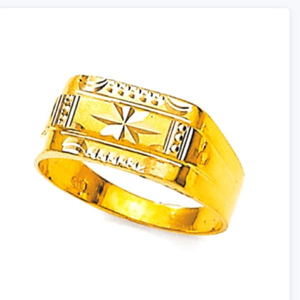 Star Cut Designer Gold Ring