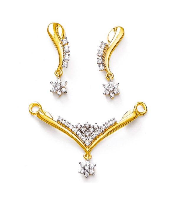 Deep V Star Drop Mangalsutra Pendant Set