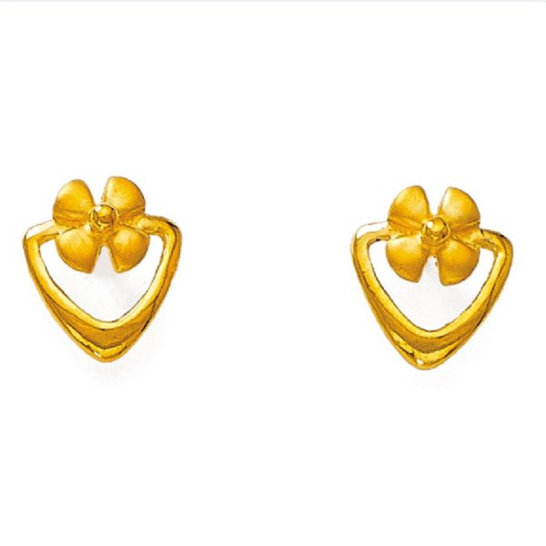 V Floral Yellow Gold Tops