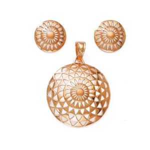 Artistic Round Disc Pendant Set