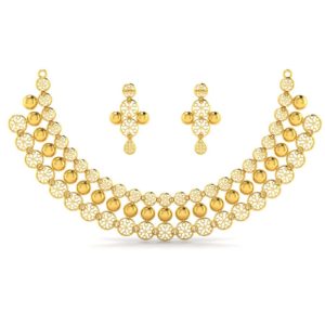 Circlet Design Gold Necklace Set