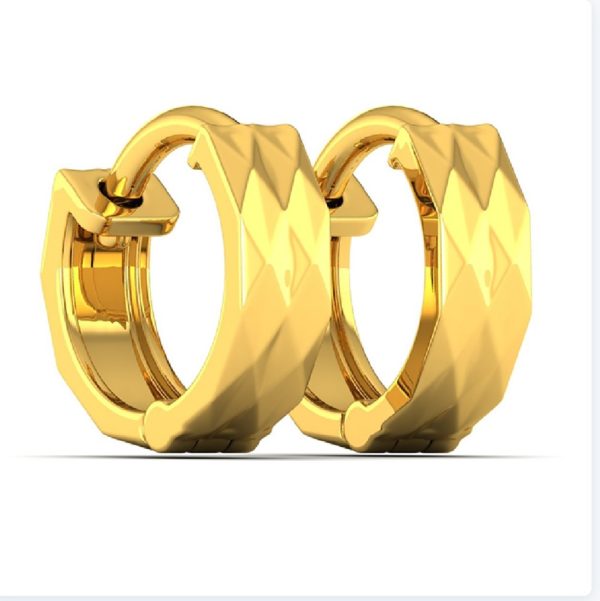 Curve Cut Gold Earrings