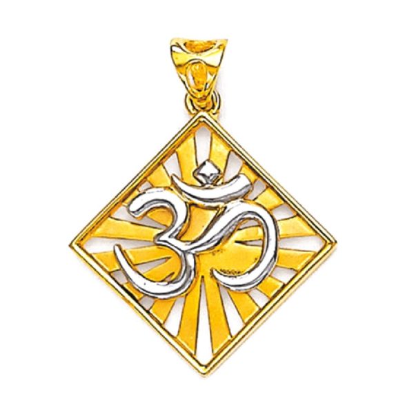 Encubic Om Gold Pendant