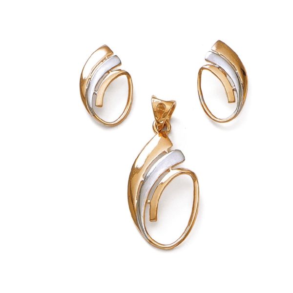 Fushia Rose Gold Pendant Set