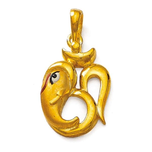 Om Ganesha Gold Pendant
