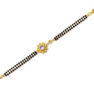 Floret Black Beads Bracelet