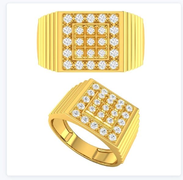 Decorative Yellow Gold Ring