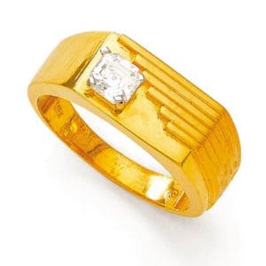 Trendy Bars Gold Ring