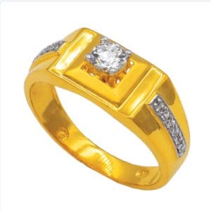 Single Stone Gents Ring