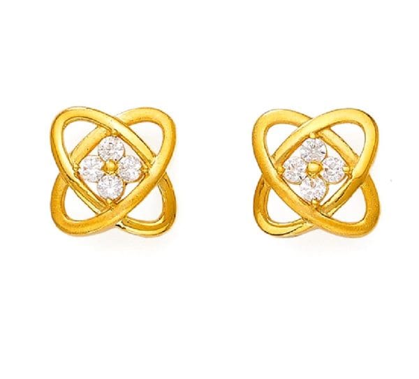 Crossing Rings Gold Tops