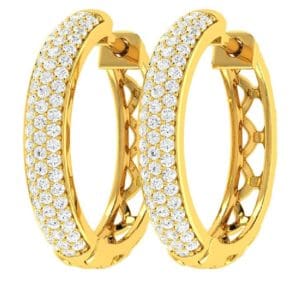 Linear Twins Gold Earrings