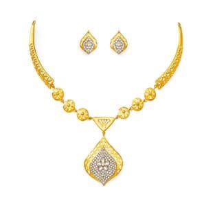 Laced In Classic Trends Gold Necklace Set