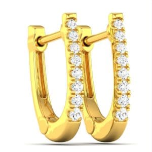 Linear Twins Gold Earrings