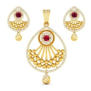 Natanya Gold Pendant Set