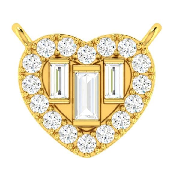 Princess Heart Gold Pendant
