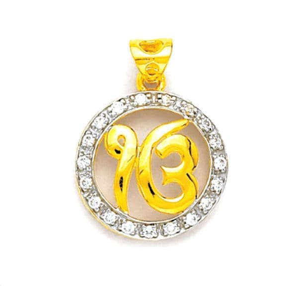 Religious Yellow Gold Onkar Pendant