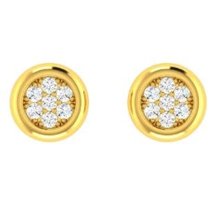 Linear Twins Gold Earrings