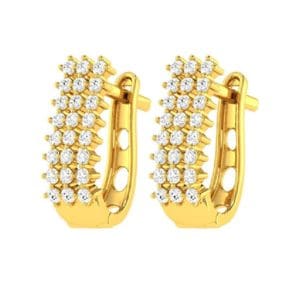 Star Twins Gold Earrings