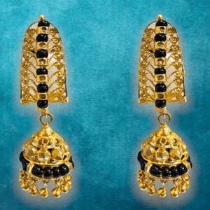 Dainty Black Beads Earrings