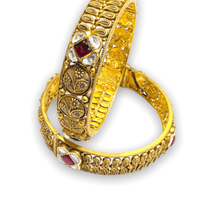 Rajeshri Antique Gold Bangle Set Rajeshri Antique Gold Bangle Set