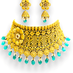 Debisha Floral Antique Necklace Set